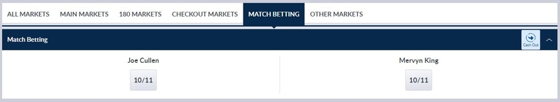 Darts Match betting