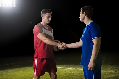 Footballers Shaking Hands